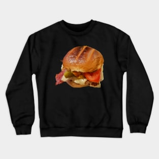 Food Chicken Burger Photo Crewneck Sweatshirt